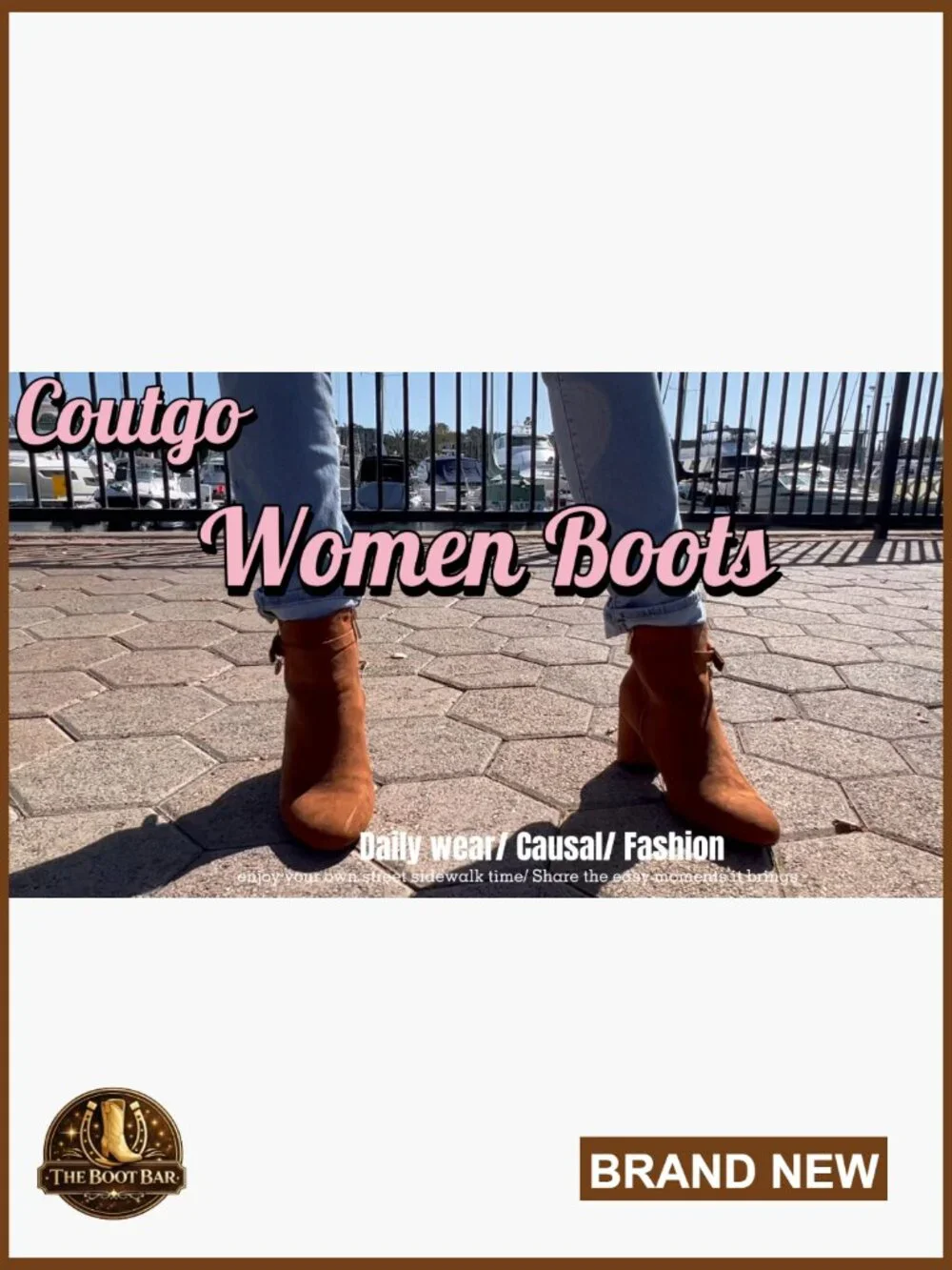 Chunky Block Heel Ankle Boots with Side Zipper Vintage Tie Knot Booties - Picture 6 of 7